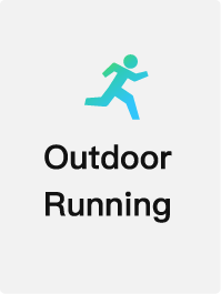 Outdoor running tracking icon, showing running graphic, activity monitoring.
